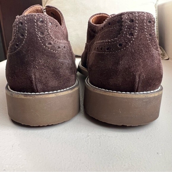 Mikekonos Brown Suede Lace Up Oxford Shoes Men’s Size 10.5 Preppy Dress Casual - Picture 9 of 14